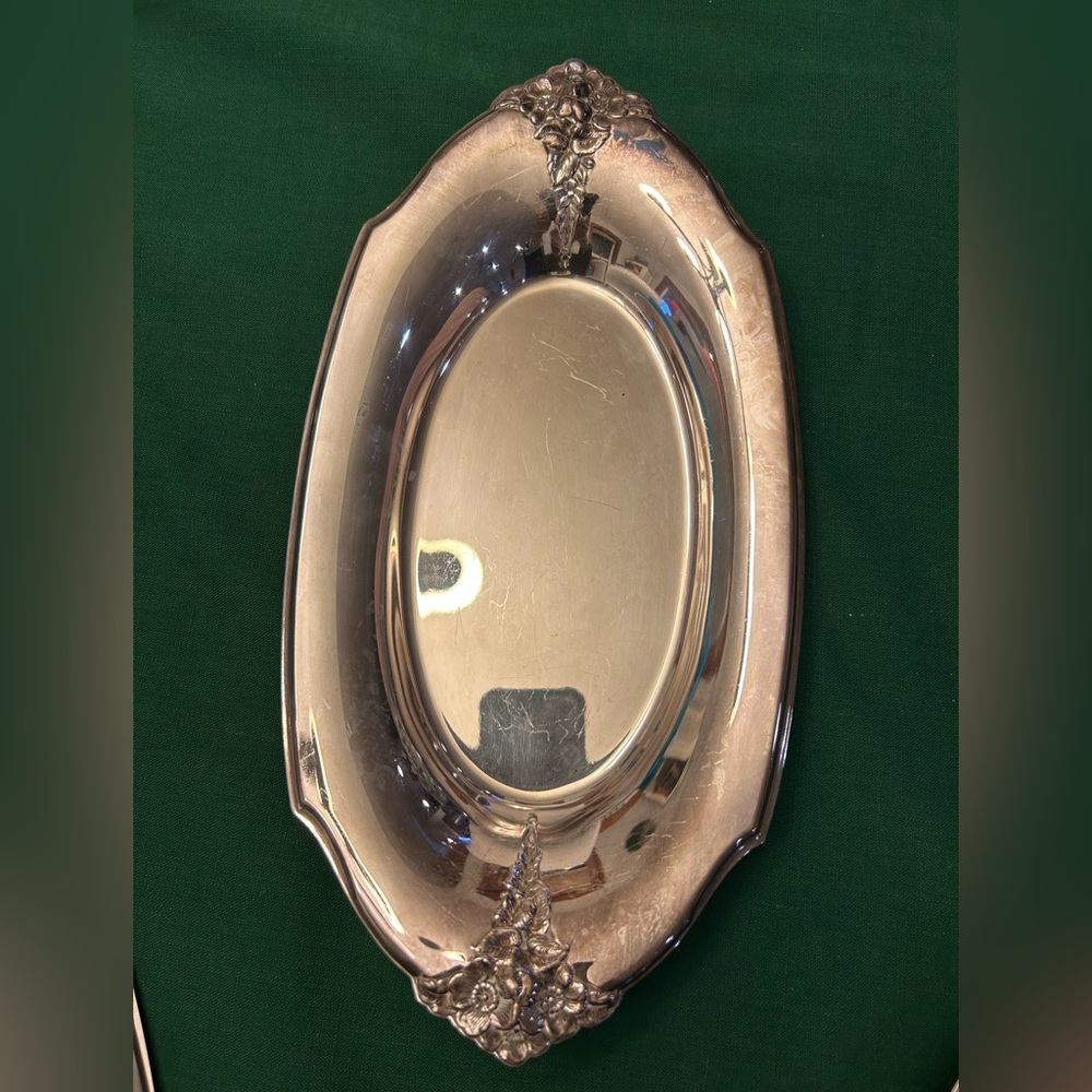 Unique, vintage Webster, Wilcox, plated, silver platter/bowl